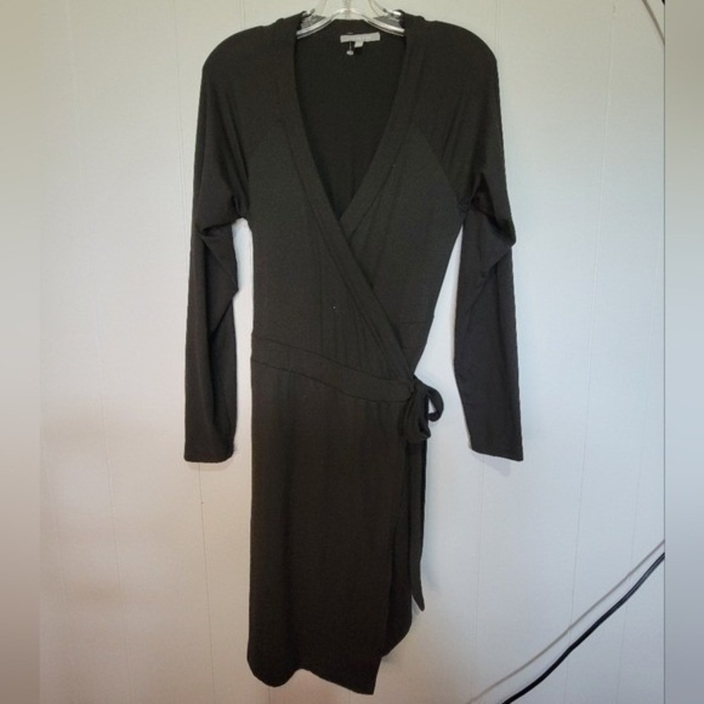 Lemon‎ Tart Black Long Sleeve Wrap Dress